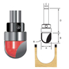 TCT Bearing Guided Core Box / Round Nose Cutter Router Bit, Double Cutter, Right Rotation
