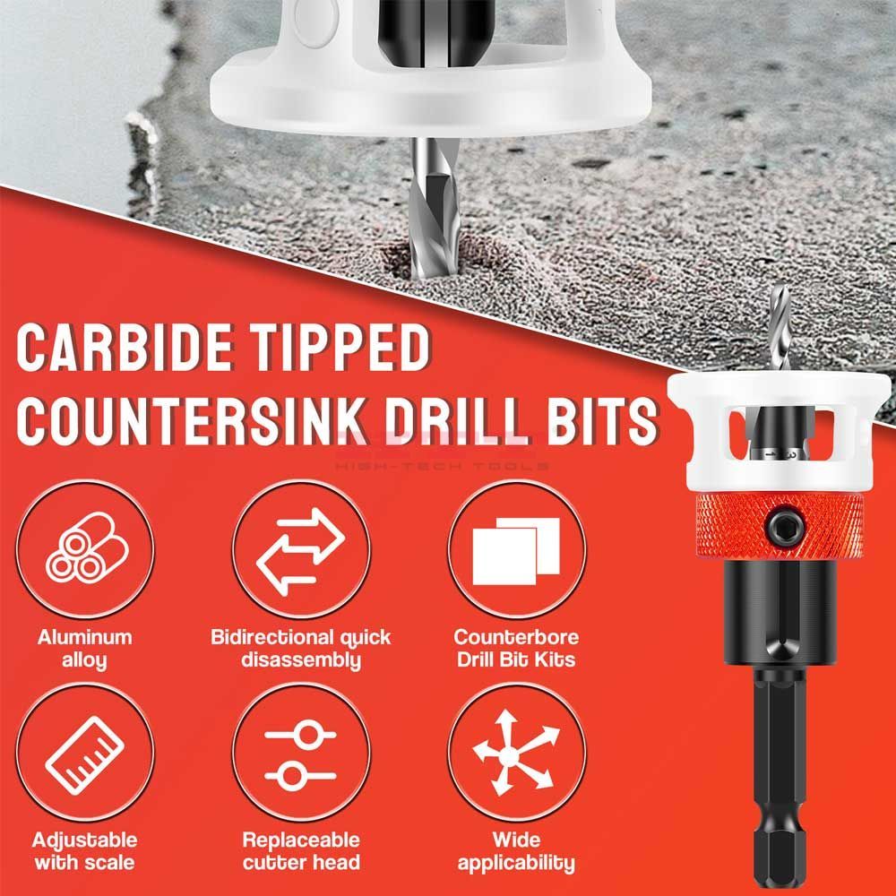 45degrees Chamfering Countersink with depth stopper