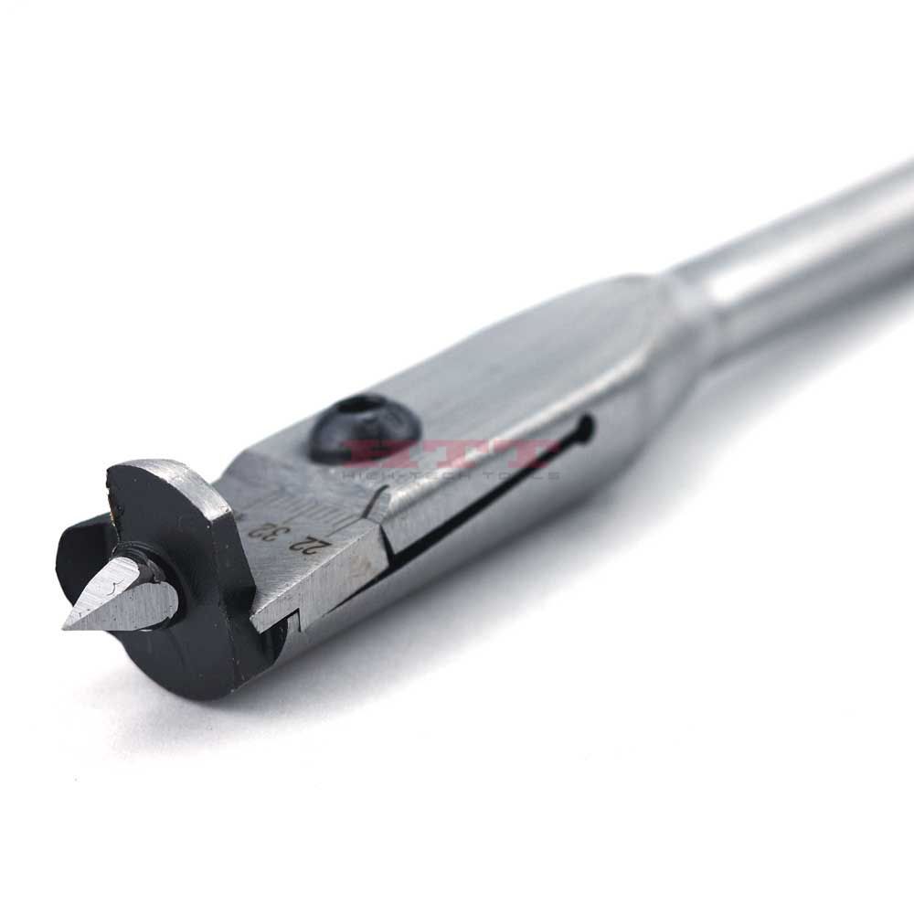 Adjustable Extension Flat Drill w/Hex Shank