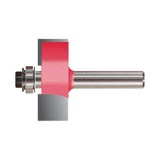TCT Rabbeting Router Bit with Set of Ball Bearings, Double Cutter, Right Rotation