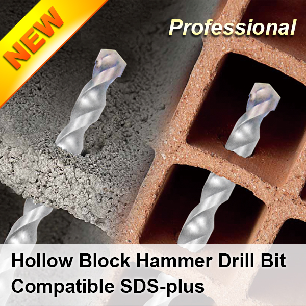 New—-Professional —-Hollow Block Hammer Drill Bit Compatible SDS-plus