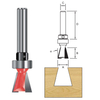 TCT Dovetail Cutter Router Bit with Ball Bearing, Double Cutter, Right Rotation
