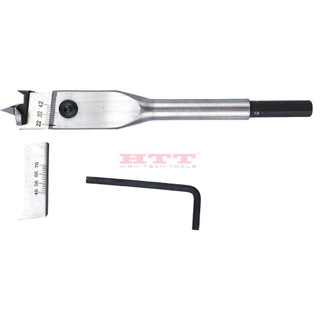 Adjustable Extension Flat Drill w/Hex Shank