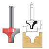 TCT Pierce & Round Over Router Bit, Double Cutter, Right Rotation