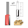 TCT Straight Router Bit, Double Cutter with End Cut, Right Rotation