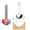 TCT Plunge Ogee Router Bit, Double Cutter, Right Rotation