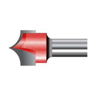 TCT Point Cutting Roundover Router Bit, Double Cutter, Right Rotation