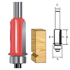 TCT Trimming Cutter Router Bit with V-Notch, Double Cutter, Right Rotation