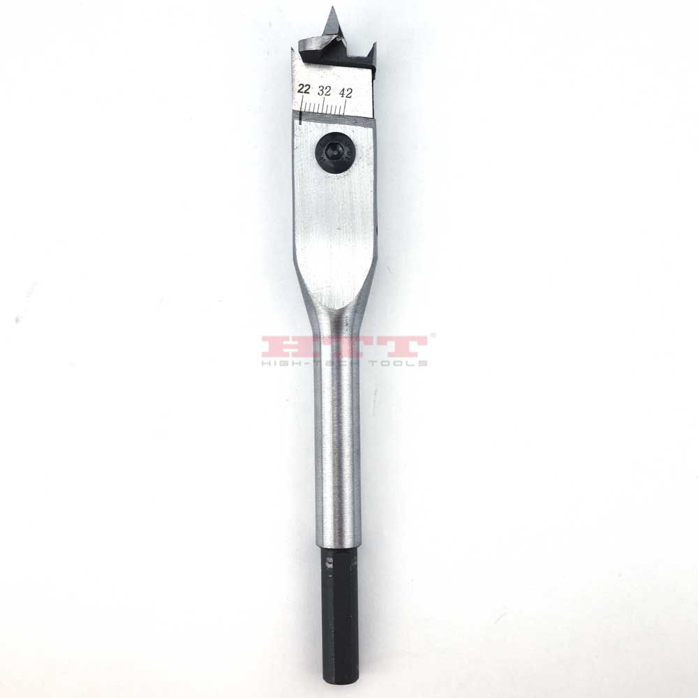 Adjustable Extension Flat Drill w/Hex Shank