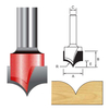 TCT Point Cutting Roundover Router Bit, Double Cutter, Right Rotation