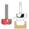 TCT Bowl & Tray Router Bit, Double Cutter, Right Rotation