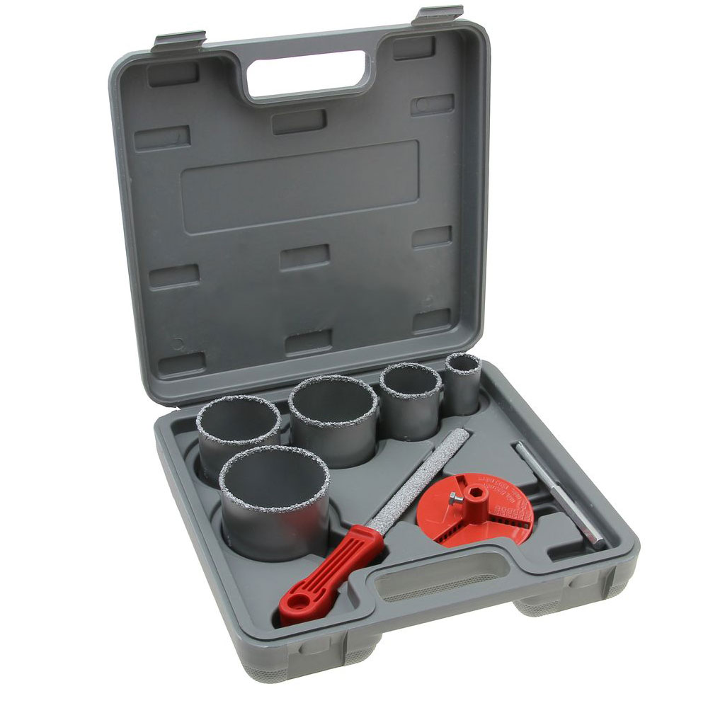 Tungsten Grit Tipped Hole Saw Sets