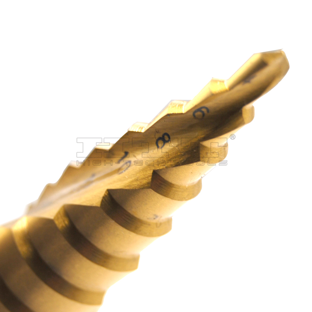 HSS Step Drill Spiral Flute Tin-coated