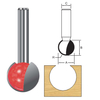 TCT Ball Milling Router Bit, Double Cutter, Right Rotation