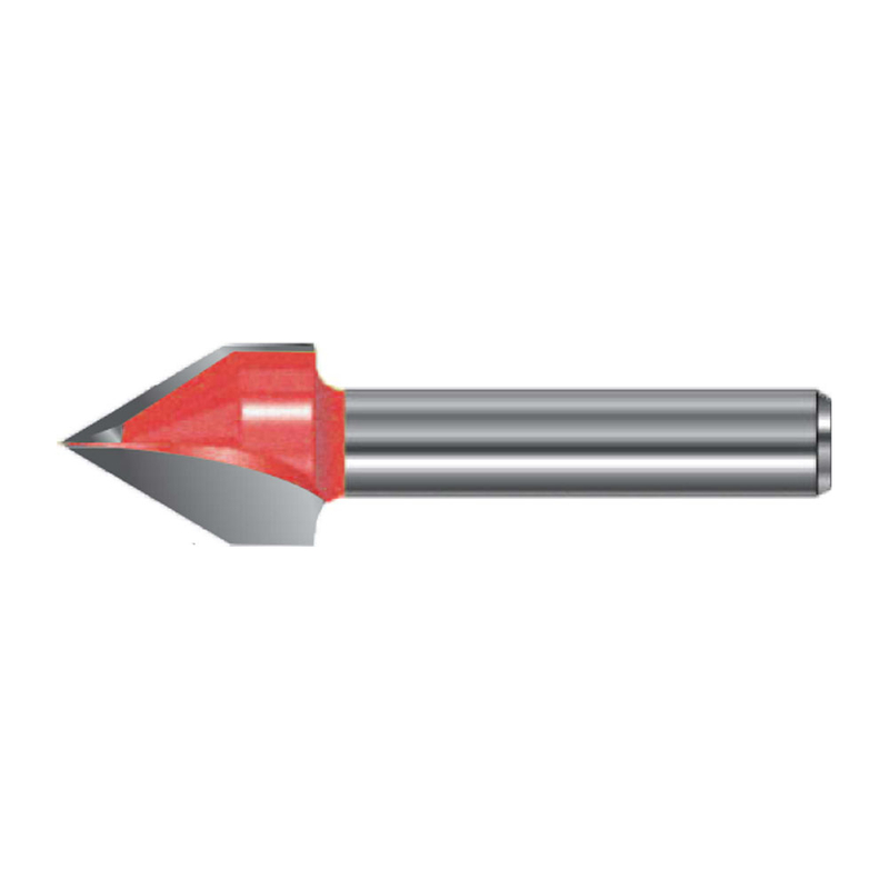 TCT V-Groove 60degrees and Engraving Cutter Router Bit, Double Cutter, Right Rotation