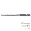 Masonry Drill Bit JIS6.35 Quick Change Hex Shank