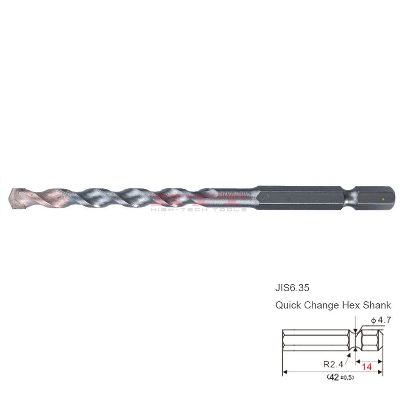 Masonry Drill Bit JIS6.35 Quick Change Hex Shank